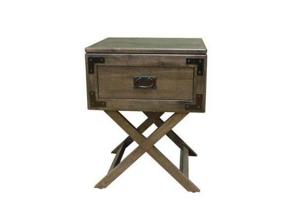 Pemberton 1 Drawer with X base Night Stand