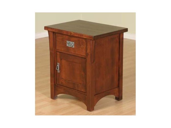 Solitaire 1 Drawer + 1 Door Night Stand